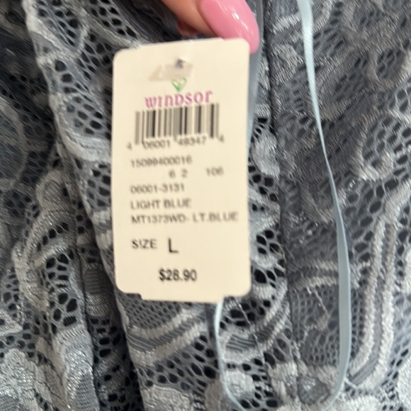 Windsor lace stretch bodysuit AND mesh floral tunic set coquette - Picture 7 of 10